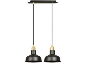 5901738919938 - Emibig Lighting - Emibig ibor Schwarze Balken-Pendel-Deckenleuchte 2x E27