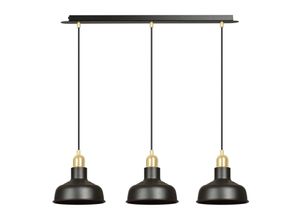 5901738919945 - Emibig Lighting - Emibig ibor Schwarze Balken-Pendel-Deckenleuchte 3x E27