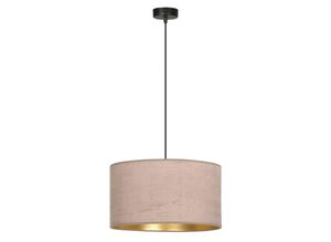 5901738920378 - Emibig Lighting - Emibig hilde Schwarze zylindrische Pendel-Deckenleuchte mit rosa Stoffschirmen 1x E27