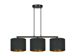 5901738920453 - Emibig Lighting - Emibig hilde Black Bar Pendel-Deckenleuchte mit schwarzen Stoffschirmen 3x E27