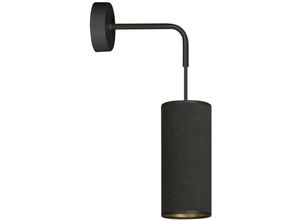 5901738921023 - Emibig Lighting - Emibig bente Schwarze Wandlampe mit Schirm mit schwarzen Stoffschirmen 1x E14