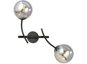 5901738921122 - Emibig Lighting - Emibig hunter Schwarze Globe-Wandlampe mit Graphitglasschirmen 2x E14