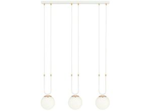 5901738921702 - Emibig Lighting - Emibig glam White Globe Bar Pendel-Deckenleuchte mit weißen Glasschirmen 3x E14