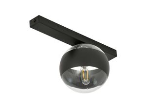 5901738921818 - Emibig Lighting - Emibig fit Schwarze Kugel-Deckenleuchte mit klaren schwarzen Glasschirmen 1x E14