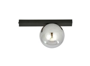 5901738921849 - Emibig Lighting - Emibig fit Schwarze Globe-Deckenleuchte mit Graphitglasschirmen 1x E14