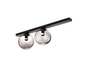 5901738921856 - Emibig Lighting - Emibig fit Schwarze Globe-Deckenleuchte mit Graphitglasschirmen 2x E14