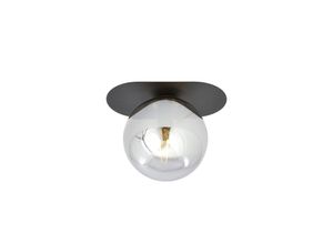 5901738922099 - Emibig Lighting - Emibig plaza Schwarze Globe-Deckenleuchte mit Graphitglasschirmen 1x E14