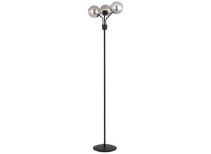 5901738922280 - Emibig Lighting - Emibig nova Black Globe Multi Arm Stehlampe mit Graphitglasschirmen 3x E14