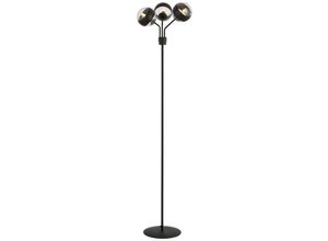 5901738922334 - Emibig Lighting - Emibig nova Black Globe Stehlampe mit mehreren Armen und klaren schwarzen Glasschirmen 3x E14