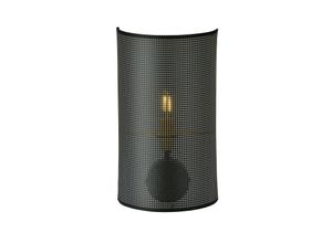 5901738923041 - Emibig Lighting - Emibig aston Schwarze Wandlampe mit Schirm mit schwarzen goldenen Stoffschirmen 1x E14