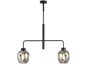 5901738923065 - Emibig Lighting - Emibig lukka Schwarze mehrarmige Pendel-Deckenleuchte mit Graphitglasschirmen 2x E27