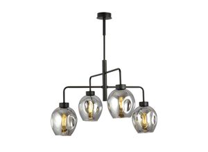 5901738923072 - Emibig Lighting - Emibig lukka Schwarze mehrarmige Pendel-Deckenleuchte mit Graphitglasschirmen 4x E27