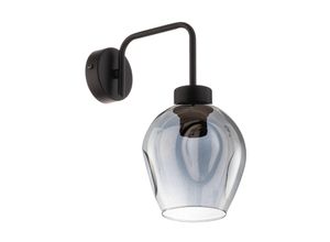 5901738923089 - Emibig LUKKA Schwarze Dome-Wandlampe mit Graphitglasschirmen 1x E27