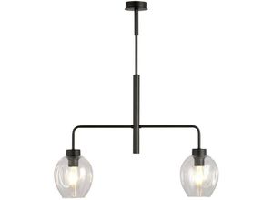 5901738923126 - Emibig Lighting - Emibig lukka Schwarze mehrarmige Pendel-Deckenleuchte mit klaren Glasschirmen 2x E27