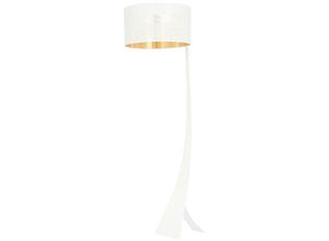 5901738923317 - Emibig Lighting - Emibig estrella Schwarze Stehlampe mit Schirm mit weißen goldenen Stoffschirmen 1x E27