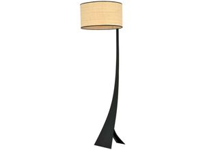 5901738923324 - Emibig Lighting - Emibig estrella Schwarze Stehlampe mit Schirm mit braunen Stoffschirmen 1x E27