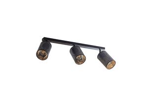 5901738923447 - Emibig Lighting - Emibig bronx Schwarze Deckenstrahlerleiste mit schwarzen Stoffschirmen 3x E14