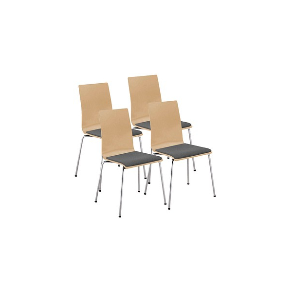 5901747065466 - Schalenstühle Cafe VII buche grau Holz 5901747065466 4 Stück