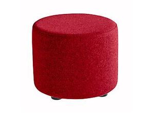 5901747083439 - Sitzhocker TAPA Round Sperrholz gepolstert Schurwolle-Bezug rot