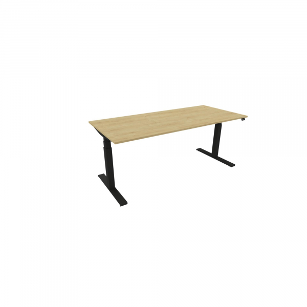 5901747098464 - Schreibtisch eModel 30 810073571 höhenverstellbar 180x80cm (BxT) rechteckig hamilton oak   schwarz 5901747098464 Nowy Styl