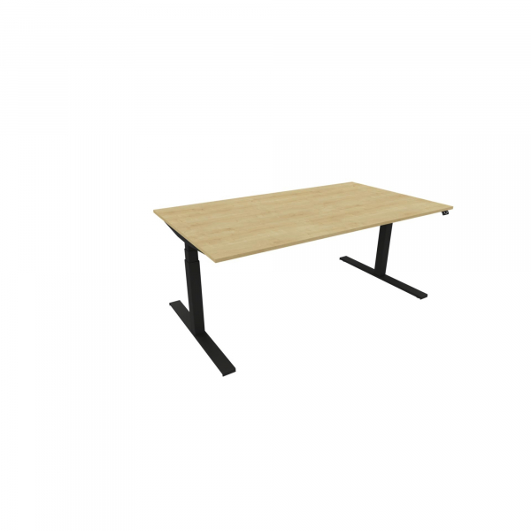 5901747098549 - Schreibtisch eModel 30 810073771 höhenverstellbar 180x100cm (BxT) rechteckig hamilton oak   schwarz 5901747098549 Nowy Styl