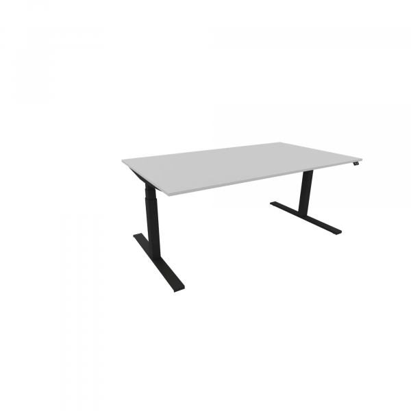 5901747098563 - Schreibtisch eModel 30 810073794 elektrisch höhenverstellbar 65-131cm (H) 180x100cm (BxT) rechteckig platinum   schwarz 59