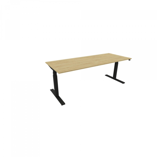 5901747098624 - Schreibtisch eModel 30 810073971 höhenverstellbar 200x80cm (BxT) rechteckig hamilton oak   schwarz 5901747098624 Nowy Styl