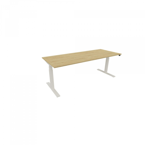 5901747098662 - Schreibtisch eModel 30 810073871 elektrisch höhenverstellbar 65-131cm (H) 200x80cm (BxT) rechteckig hamilton oak   weiß 59