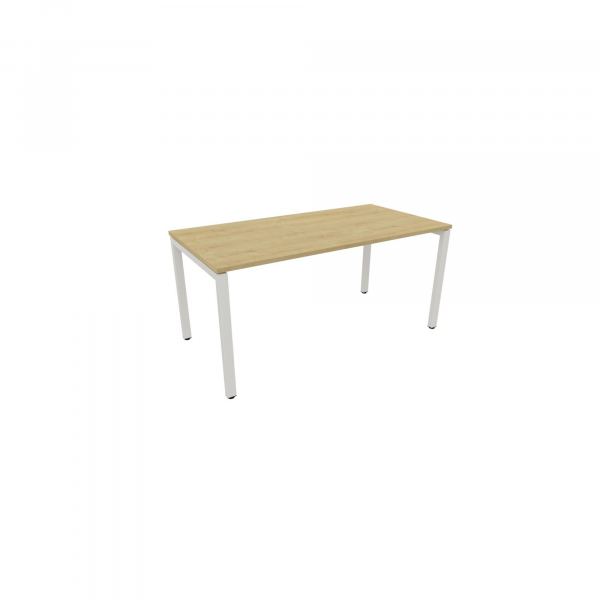 5901747098808 - Schreibtisch 810074671 Rohr in Rohr-System 65-130cm (H) 160x80cm (BxT) rechteckig hamilton oak   weiß 5901747098808 Nowy St