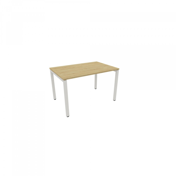 5901747153637 - Schreibtisch 810074271 Rohr in Rohr-System 64-86cm (H) 120x80cm (BxT) rechteckig hamilton oak   weiß 5901747153637 Nowy Sty