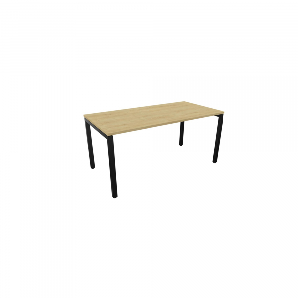 5901747153699 - Schreibtisch 810074771 Rohr in Rohr-System 64-86cm (H) 160x80cm (BxT) rechteckig hamilton oak   schwarz 5901747153699 Nowy 