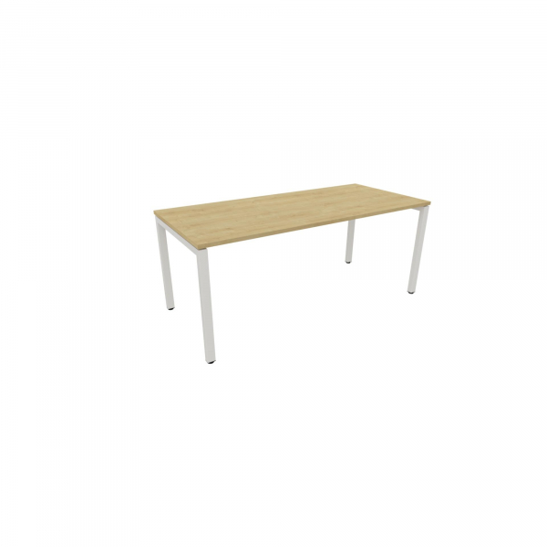 5901747153705 - Schreibtisch 810074871 Rohr in Rohr-System 64-86cm (H) 180x80cm (BxT) rechteckig hamilton oak   weiß 5901747153705 Nowy Sty