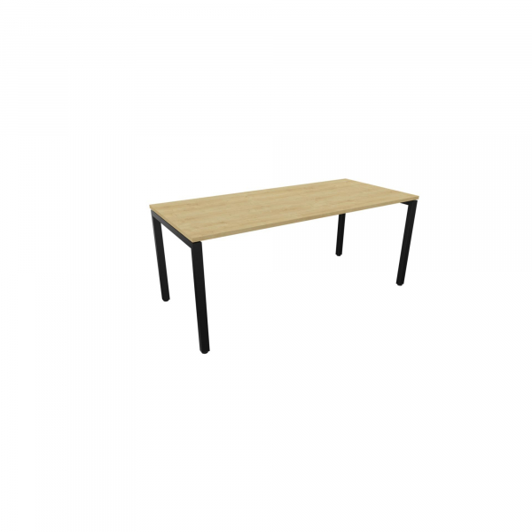 5901747153729 - Schreibtisch 810074971 Rohr in Rohr-System 64-86cm (H) 180x80cm (BxT) rechteckig hamilton oak   schwarz 5901747153729 Nowy 