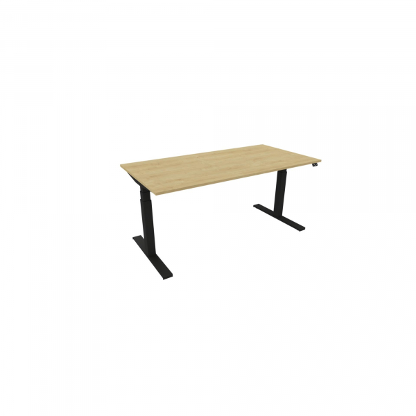 5901747153903 - Schreibtisch eModel 30 810073371 elektrisch höhenverstellbar 65-131cm (H) 160x80cm (BxT) rechteckig hamilton oak   schwarz