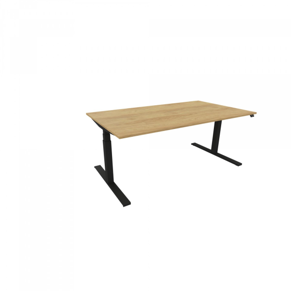 5901747154078 - Schreibtisch eModel 30 810073770 elektrisch höhenverstellbar 65-131cm (H) 180x100cm (BxT) rechteckig hickory   schwarz 590