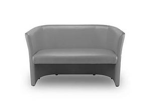 5901747582277 - NowyStyl Zweisitzer-Sofa CLUB DUO Kunstleder (100% Polyester) voll gepolstert Sitzhöhe 455 mm grau