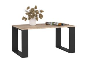 5901752850521 - Akord - Couchtisch nox Sonoma Eiche 92 cm mit schwarzem Fußrahmen B92xH53xT45 cm