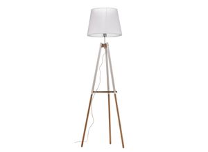 5901780506988 - Stehlampe Vaio Dreibein-Holzgestell weißer Schirm