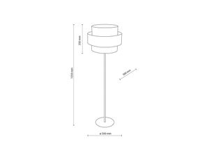 5901780554057 - Stehleuchte Calisto Jute Zylinder naturbraun Höhe 155 cm