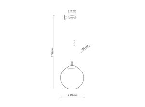 5901780556716 - Hängeleuchte Esme Opalglas einflammig Ø 35 cm