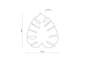 5901780557195 - Wandleuchte Monstera Blattform 3 x G9 Stahl braun