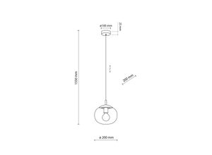 5901780558239 - Hängeleuchte Vibe Glas klar Ø 20 cm