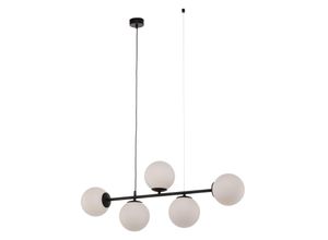 5901780562199 - Pendellampe Celeste mit Kugelgläsern fünfflammig