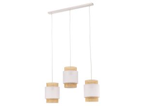 5901780565312 - Hängeleuchte Boho linear dreiflammig weiß Rattan