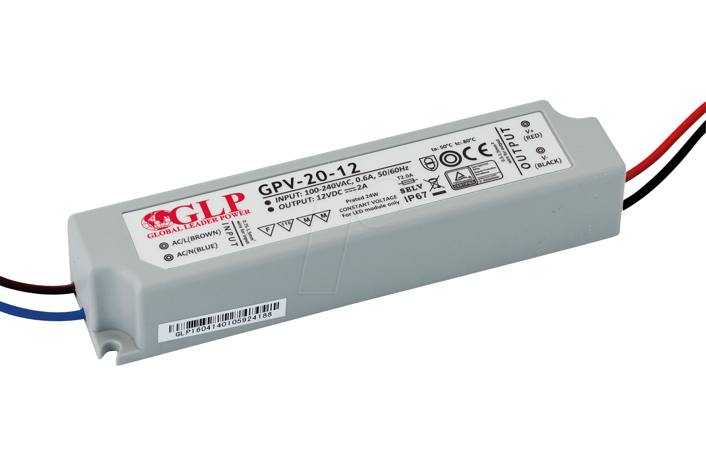 5901885204383 - Global Leader Power - Außeneinsatz Netzteil 24V dc - 20W - IP67 - glp 5901885204383 - Global Leader Power - Außeneinsatz Netzteil 24V dc - 20W - IP67 - glp