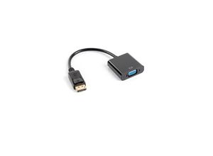 5901969408652 - Displayport to vga Adapter AD-0002-BK - auflösung bis zu 1080P 60HZ - 20 cm Kabel - Schwarz Lanberg