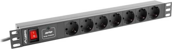 5901969414486 - PDU Steckdosenleiste 19 1U 7x Schuko C14 2m schw