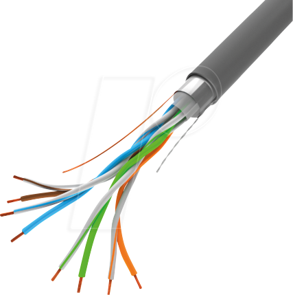 5901969421798 - LBG F511CU0305S - Cat5e Verlegekabel FTP grau 305m