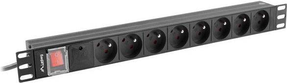 5901969429763 - PDU Steckdosenleiste 19 1U 7x Schuko SPD-3MP 2m