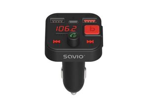 5901986047889 - SAVIO FM-Transmitter Bluetooth 53 QC 30-Ladegerät LED-Display Bass Boost TR-15 schwarz